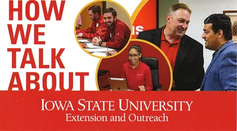How we talk about Iowa State University Extension and Outreach business card