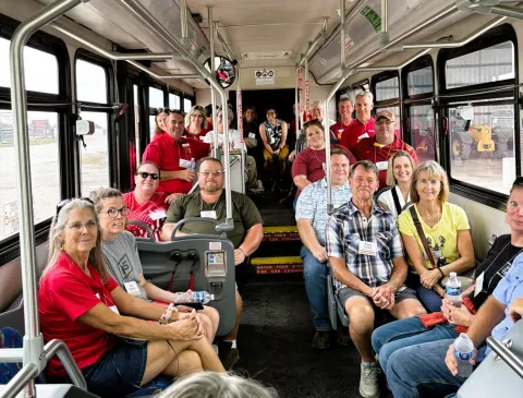 Tour Group C on the bus