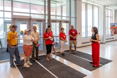 Tour group inside the Veterinary Diagnostic Laboratory