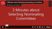 3 minute video thumbnail about selecting nominating committees.